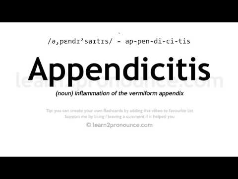 Pronunciation of Appendicitis | Definition of Appendicitis