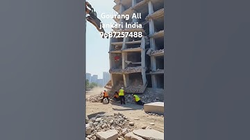 Caught on Camera: Building Collapses on Workers During Demolition! #engineering #excavator #fail