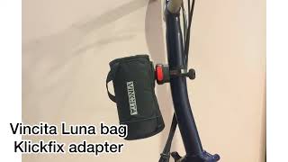 Vincita Luna bag with Klickfix adapter - túi chai nước cho xe Brompton