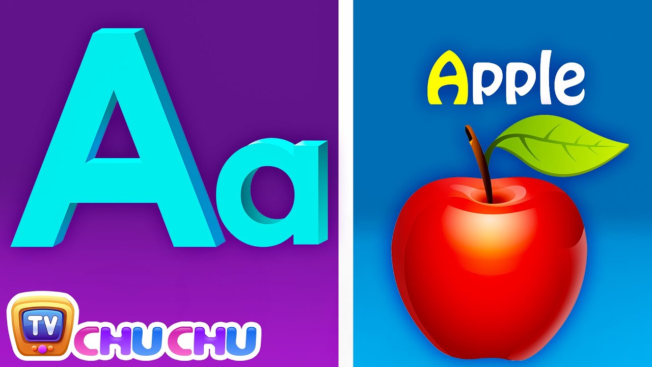Phonics Song with TWO Words   A For Apple   ABC Alphabet Songs with Sounds for Children