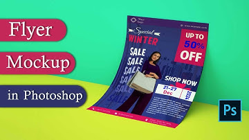 Realistic Flyer Mockup Design in Photoshop | A4 Flyer on Curved Surface | Step-by-Step Tutorial