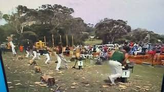 Woodchopping Final 250mm Combination Tasmanian Championship Bicheno 2004 @amandabeams3354