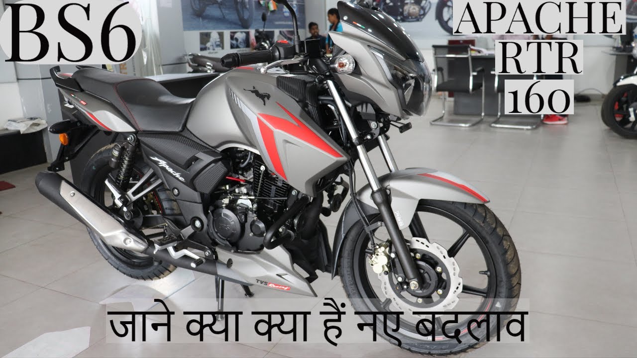 Tvs Apache Rtr 160 2v Fi Bs6 T Grey Colour Detailed Review With On Road Price Youtube