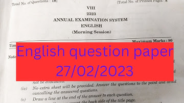 Class 8th English Question Paper Analysis| English Question paper for pseb