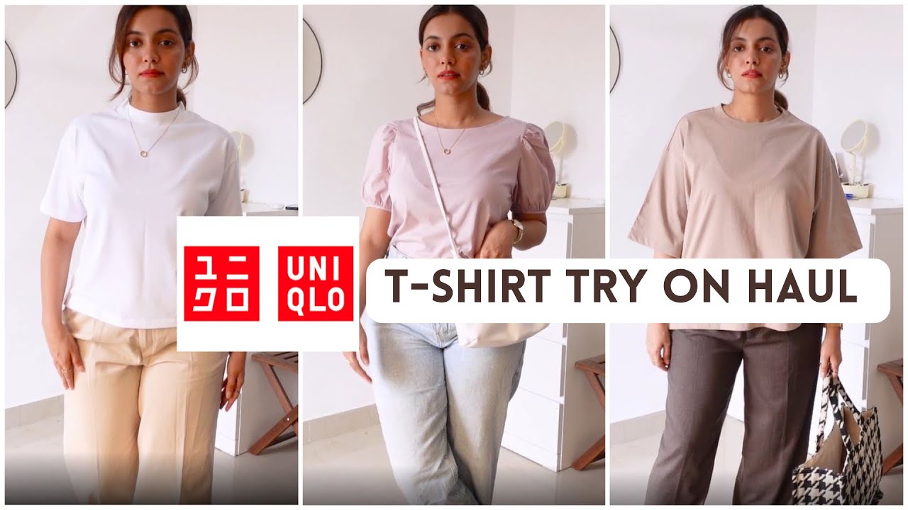 UNIQLO T-shirt try on haul | Harshala Patil - YouTube