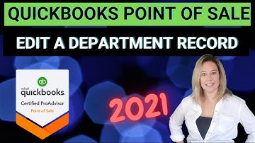 QuickBooks Point of Sale v19: How to Easily Edit a Department Record for a Smoother Setup