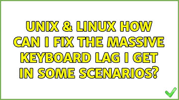 Unix & Linux: How can I fix the massive keyboard lag I get in some scenarios?