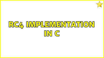 RC4 implementation in C
