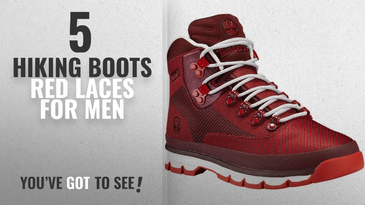 timberland hiking boots red laces