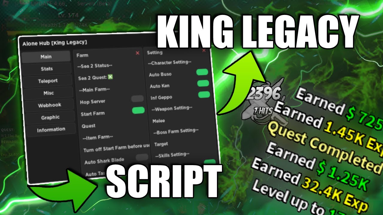 King Legacy [Auto Quest/Level Farm/Auto Buso Haki] Scripts