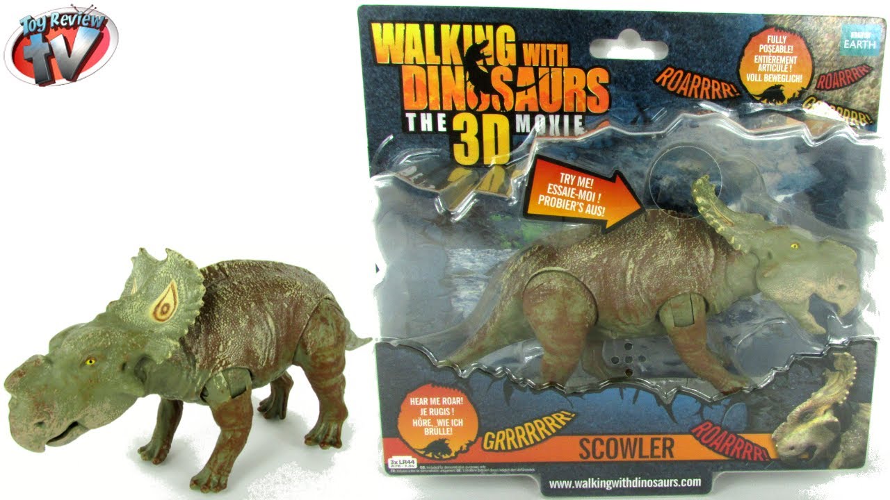 BBC EARTH WALKING WITH DINOSAURS 3D MOVIE 3 PACK FIGURES SCOWLER PATCHI JUNIPER