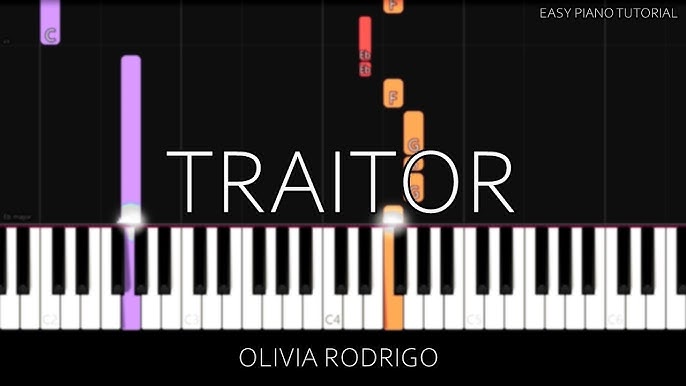 Traitor-Olivia Rodrigo- Free Piano Sheet Music & Piano Chords