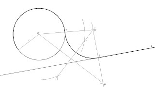 How to link a circle with a given tangent point on a straight line