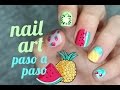 5 diseños FÁCILES de FRUTAS para tus UÑAS | Sandía, piña, kiwi, cereza, fresas