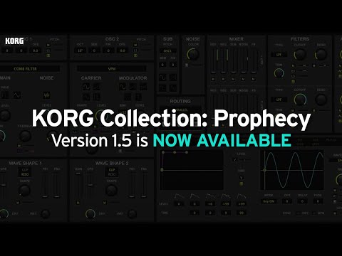 KORG Collection - Prophecy version 1.5 is now available.