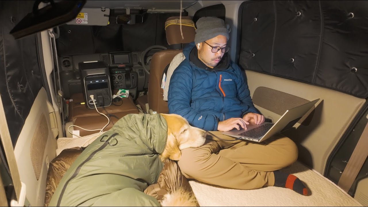 [行って帰る君]　ペットドア　新年キャンペーン中 Camping] My dog ​​is always the big brother and gets all cuddly