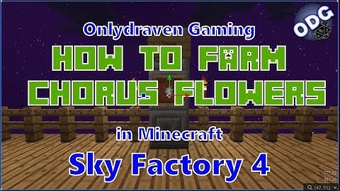 Minecraft - Sky Factory 4 - How to Automate Farming Chorus Flowers
