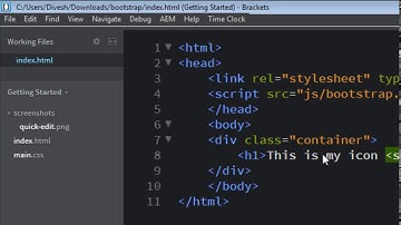 BootStrap Glyphicons | Used in Buttons,text,navigation