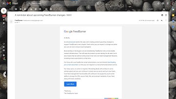 A reminder about upcoming FeedBurner change!! UPDATED