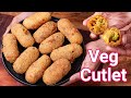 Crispy &amp; Tasty Veg Cutlet with Secret Tips &amp; Tricks | Street Style Crunchy Vegetable Cutlet