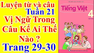 Tiếng Việt Lớp 4 Tuần 21 Luyện Từ Và Câu – Vị Ngữ Trong Câu Kể Ai Thế Nào – Trang 29 - 30