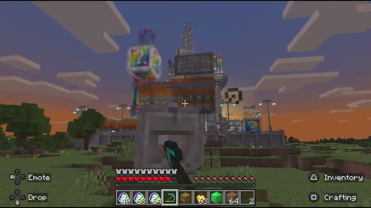 Minecraft Rainbow lucky block with my friend