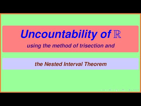 Real Analysis: Uncountability