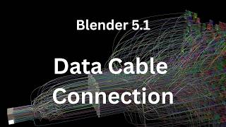 Blender 5.1 Make a data cable connection effect using geometry nodes