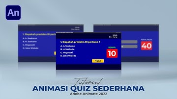 Tutorial Animasi QUIZ SEDERHANA - Adobe Animate 2022