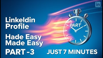 LinkedIn Profile Made Easy: Part 3 - Just 7 Minutes!#ytshorts #linkedin #ai#3#mobewithhari