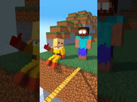 HELP Herobrine Move a Mountain VS Entity VS Notch #herobrine #minecraft #shorts #saitama #animation