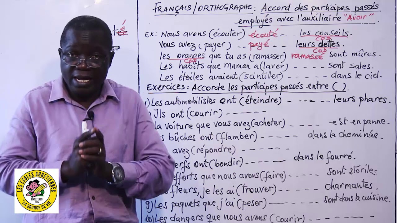 FRANÇAIS / ORTHOGRAPHE : ACCORD  DES  PARTICIPES  PASSES EMPLOYES  AVEC L’AUXILIAIRE  AVOIR