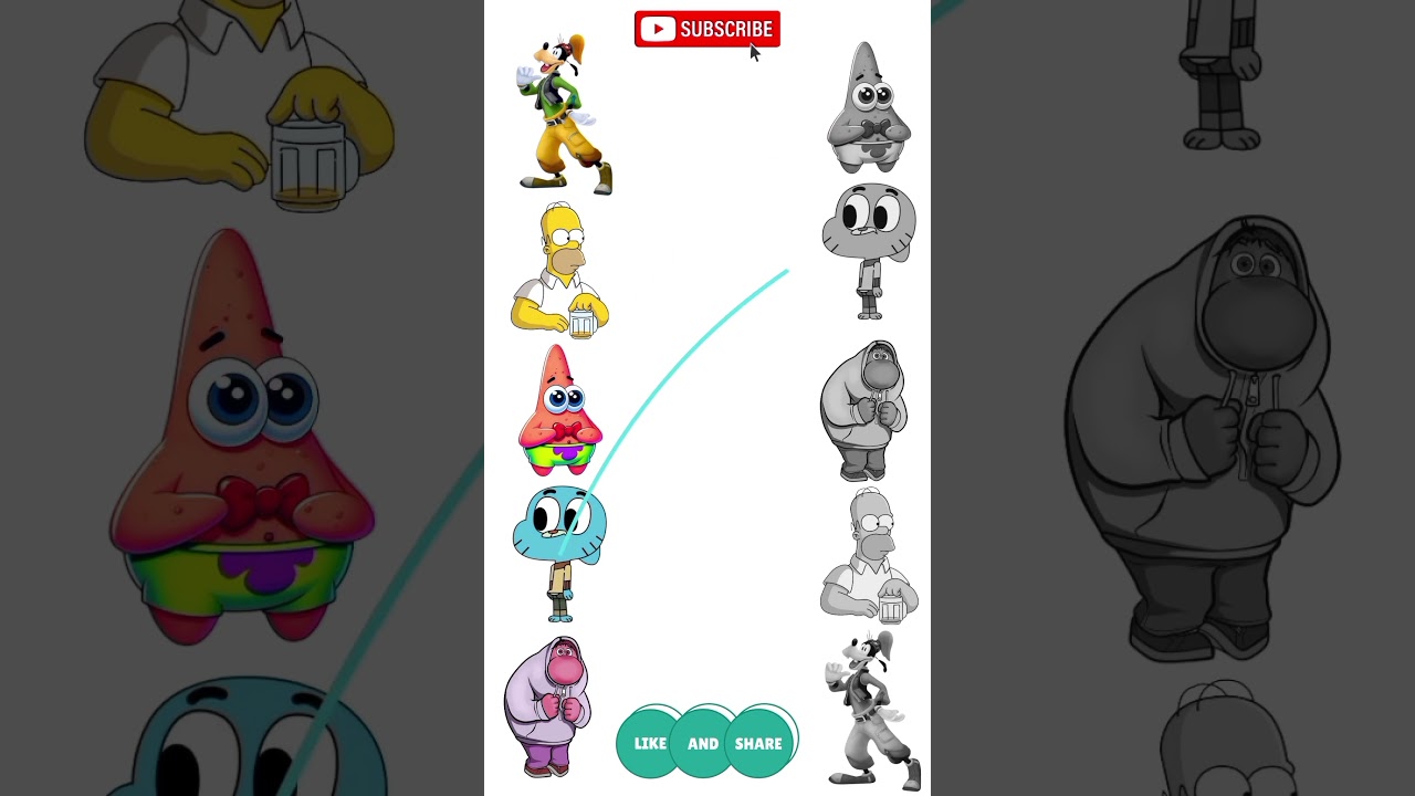 Insideout cartoon connect puzzle game