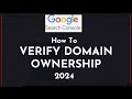 Verify domain ownership via dns record in 2024 in 2minutes google search console verification