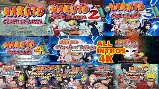 All Naruto Clash of Ninja Series Intros (4K)