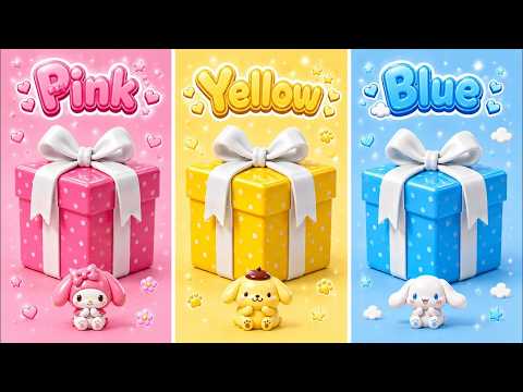Choose Your Gift Box 🎁| Pink 🩷vs Yellow 💛 vs Blue 💙 | My Melody, Pompompurin & Cinnamoroll Edition ✨