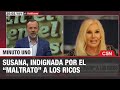 Desde URUGUAY, Susana GIMÉNEZ, INDIGNADA por el "MALTRATO" a los RICOS