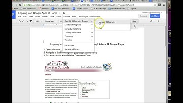 Easy Bib Add-on in Google Docs