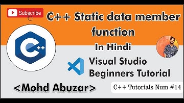 Static Data Member Function in c++ in Hindi | C++ Tutorials for beginners in hindi #14