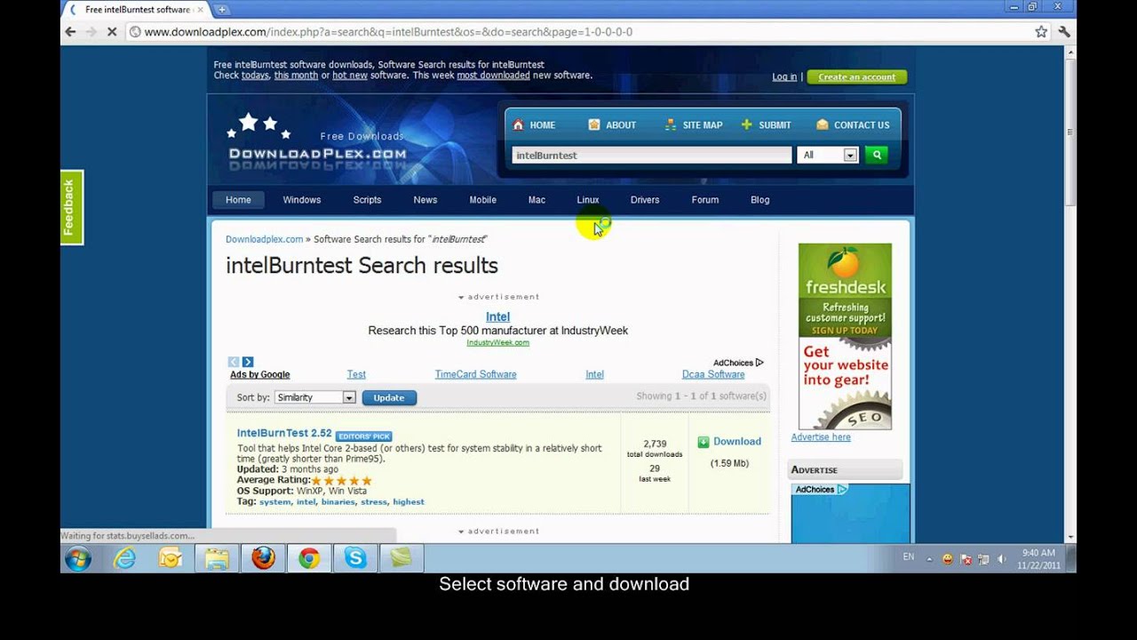 intel burn test download intel burn test download