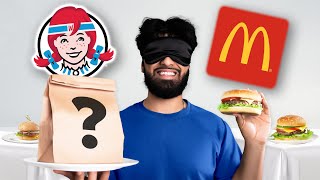 GUESSING THE FAST FOOD BURGER (BLINDFOLDED)