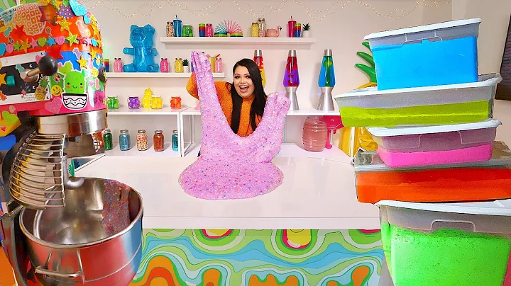 My Dream Slime Room! making giant floam slime in S...