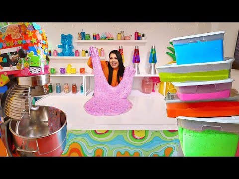 My Dream Slime Room! making giant floam slime in Slime World Heaven