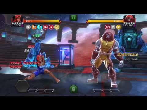 Labyrinth of legend TIGRA 5r5 vs UNSTOPPABLE COLOSSUS uc full fight ! MARVEL CONTEST OF CHAMPIONS