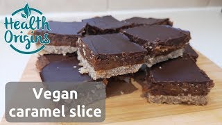 Easy Vegan Millionaires Shortbread \/ Salted Caramel Slice (oil free, just as tasty!)