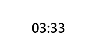 Timer for 3 minutes and 33 seconds