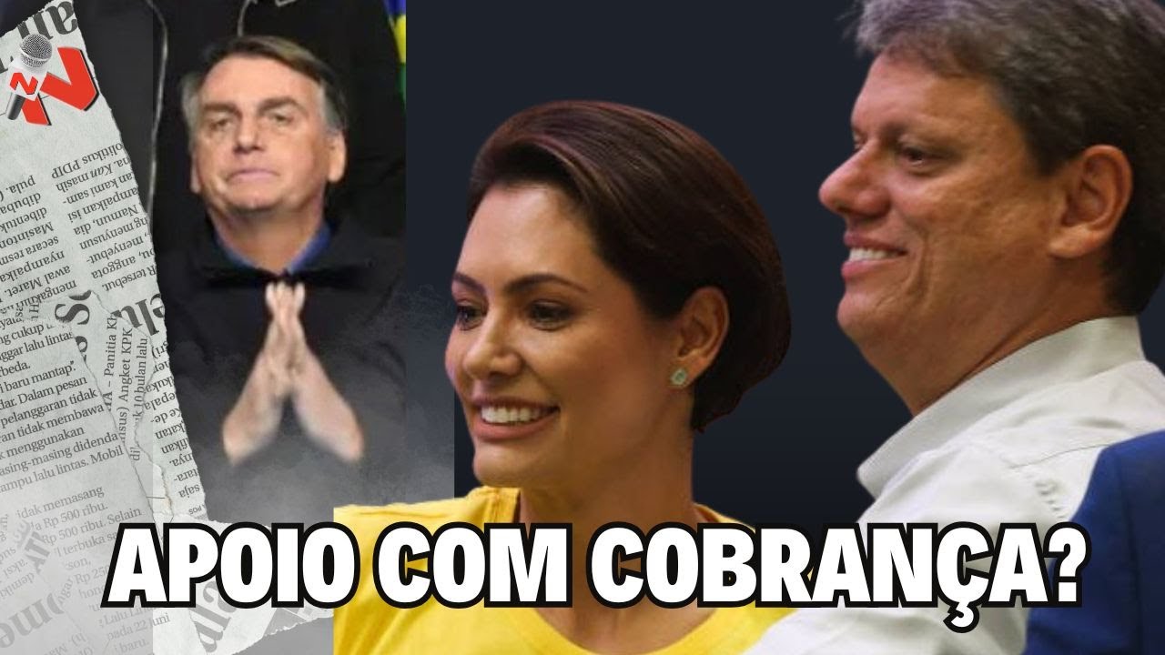 Bolsonaro impõe condições para apoiar Tarcísio em 2026: Michelle como vice e união partidária