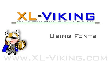 EXCEL ADD-IN FONTS TUTORIAL