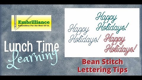 Make Bean Stitch Lettering Bold & Ribbon-like