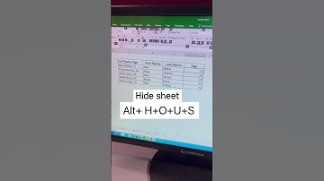Hide and Unhide Sheet in Excel #excelwalesir #trick #tips #excel #ytvideosshort #shortvideo #hide